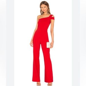 LIKELY Maxson Jumpsuit in scarlet, size 10